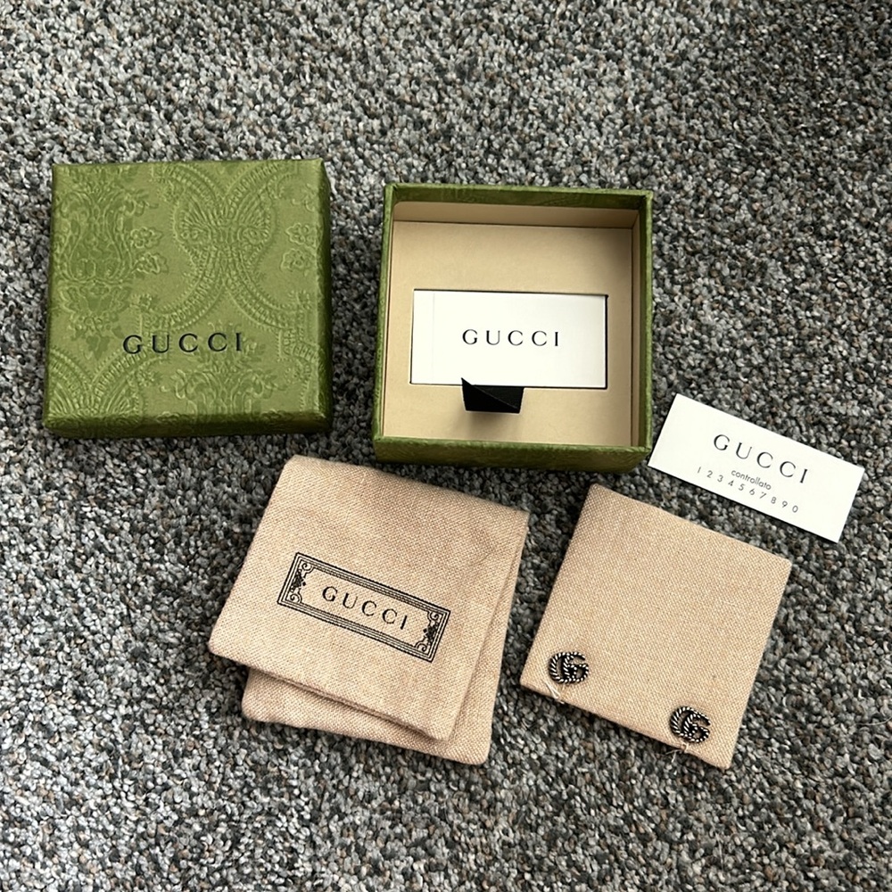 Gucci stud earrings in vintage silver - Picture 4 of 4